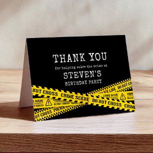 Murder Mystery Party Thank You Card
