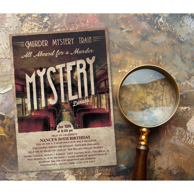 Murder Mystery Train Invitation (Creator Uploaded)