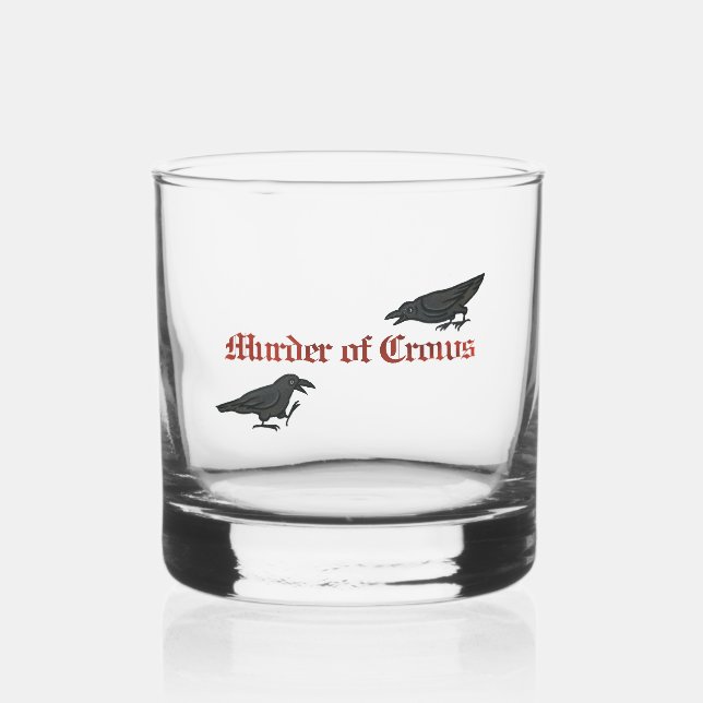Murder of Crows Whiskey Glass (Front)