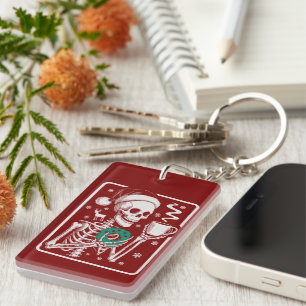 Murder Shows Friends Horror Tee Skeleton Christmas Keychain