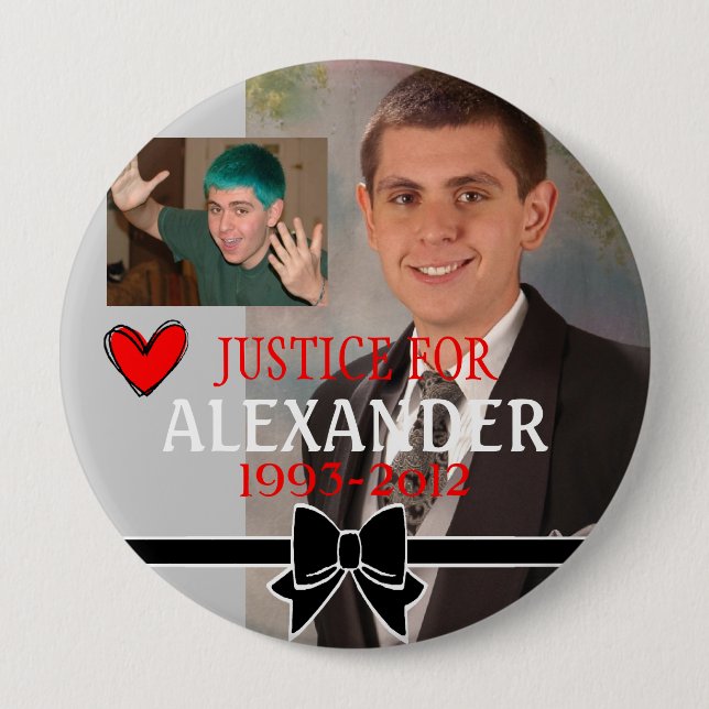 Murder Victim Justice 4 Inch Round Button (Front)