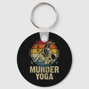 Murder Yoga Funny Jiu Jitsu Bjj Brazilian Jujitsu Keychain