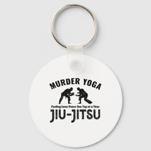 Murder Yoga Funny Jiu-jitsu Inner Peace Grapple _1 Keychain