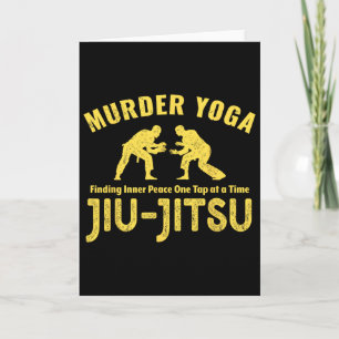 Murder Yoga Funny Jiu-jitsu Inner Peace Grapple Card
