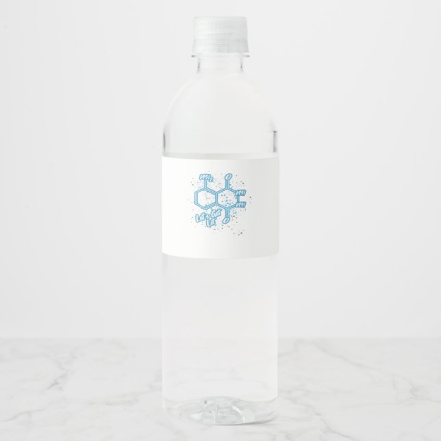 Murderino Crime Lover Luminol Let's Get Lit  Water Bottle Label (Front)