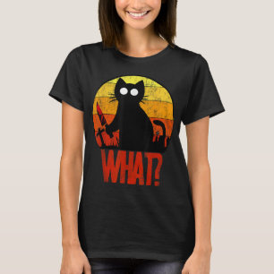 Murderous Black Psycho Cute Cat What Knife Christm T-Shirt