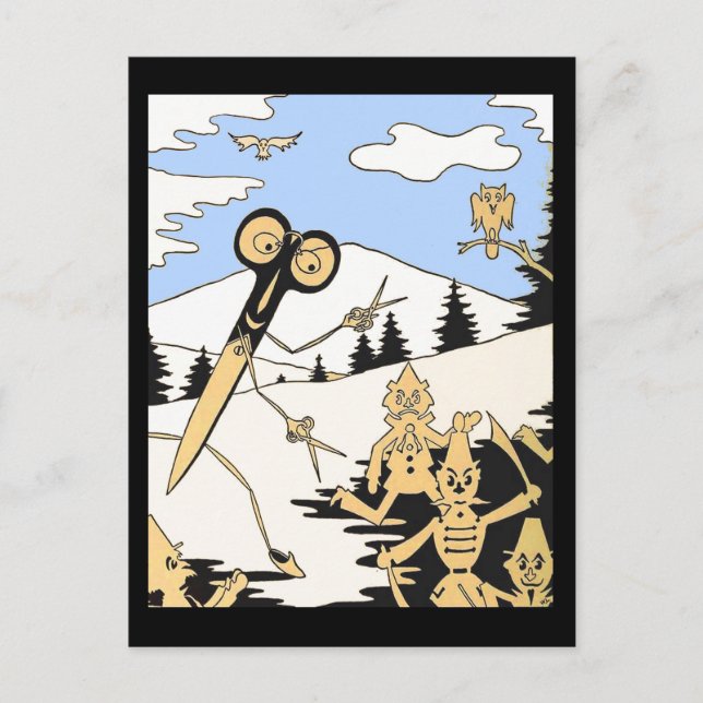 murderous scissors print postcard (Front)