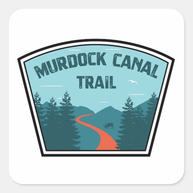Murdock Canal Trail Utah Square Sticker (Front)