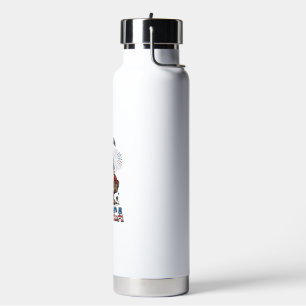 Murica Patriotic Gnome Beer Vintage Shirt Design_1 Water Bottle