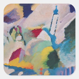 Murnau with Church I, 1910 Square Sticker
