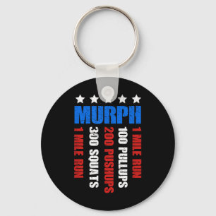 Murph 2021 Memorial Day Workout Patriotic Wod Keychain