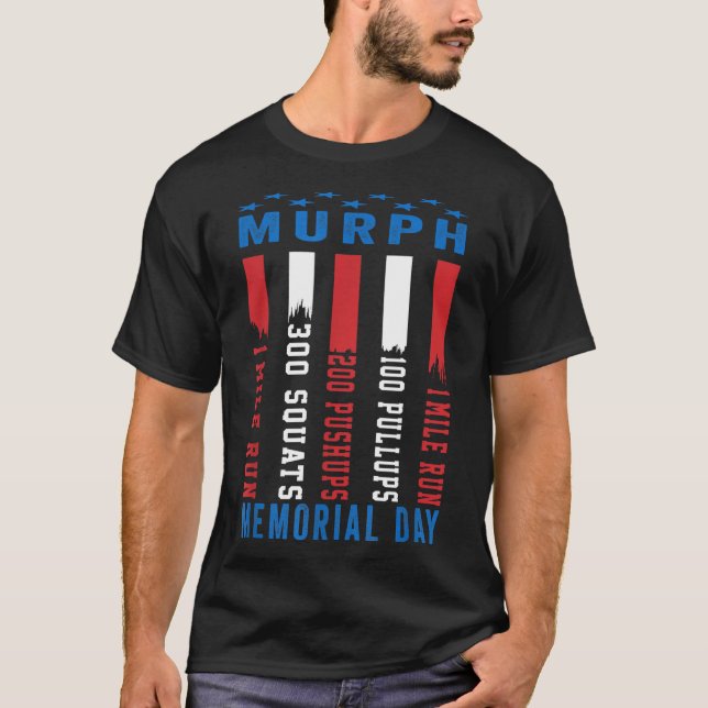 Murph Challenge American Memorial Day Workout T-Shirt (Front)