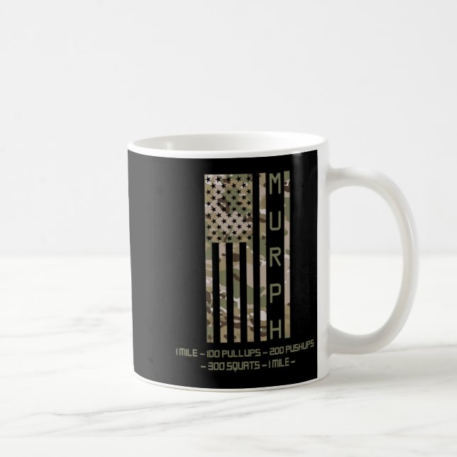 Murph memorial day workout wod cam multi camo flag coffee mug (Right)