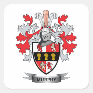 Murphy Coat of Arms Square Sticker