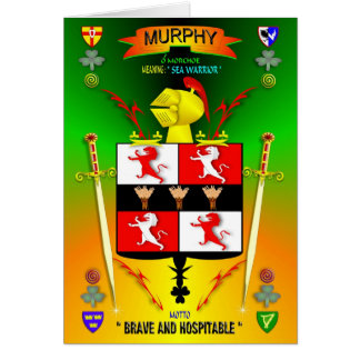 MURPHY FAMILY COAT OF ARMS CREST AND SHIELD