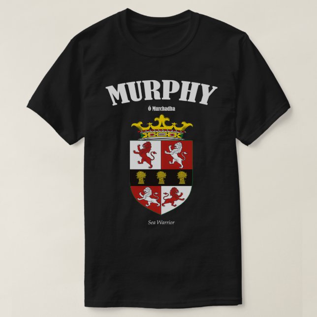 Murphy Family Coat of Arms Translation ampampamp M T-Shirt (Design Front)