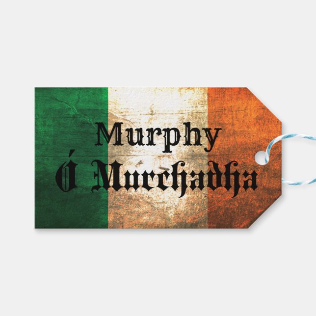 Murphy Irish Flag Gift Tags (Front (Horizontal))
