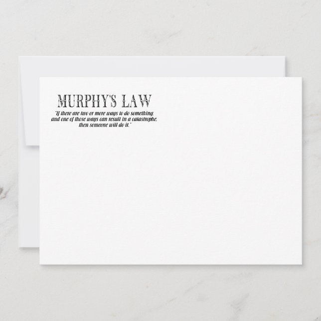 Murphy’s law (Front)