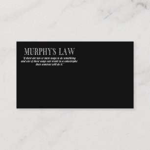 Murphy’s law business card