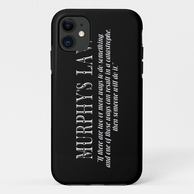Murphy’s law Case-Mate iPhone case (Back)