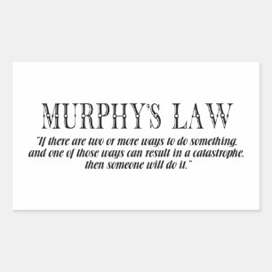 Murphy’s law sticker