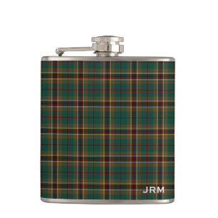 Murphy Tartan Monogram Irish Plaid Hip Flask