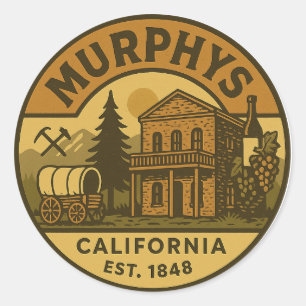 Murphy's California Vintage Emblem  Classic Round Sticker