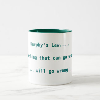 Murphy's Law Two-Tone Coffee Mug