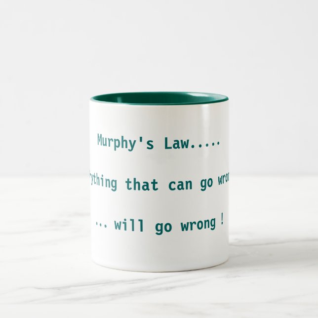 Murphy's Law Two-Tone Coffee Mug (Center)