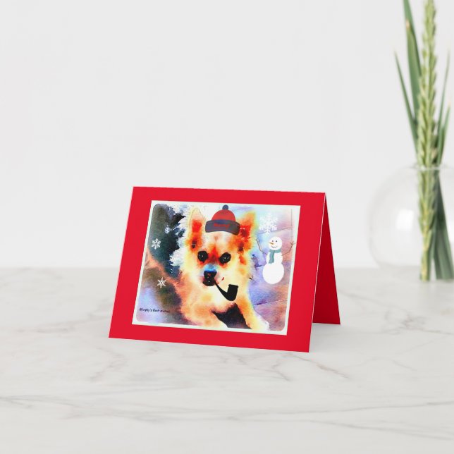 Murphy's Portrait Holiday Note Card (Front)