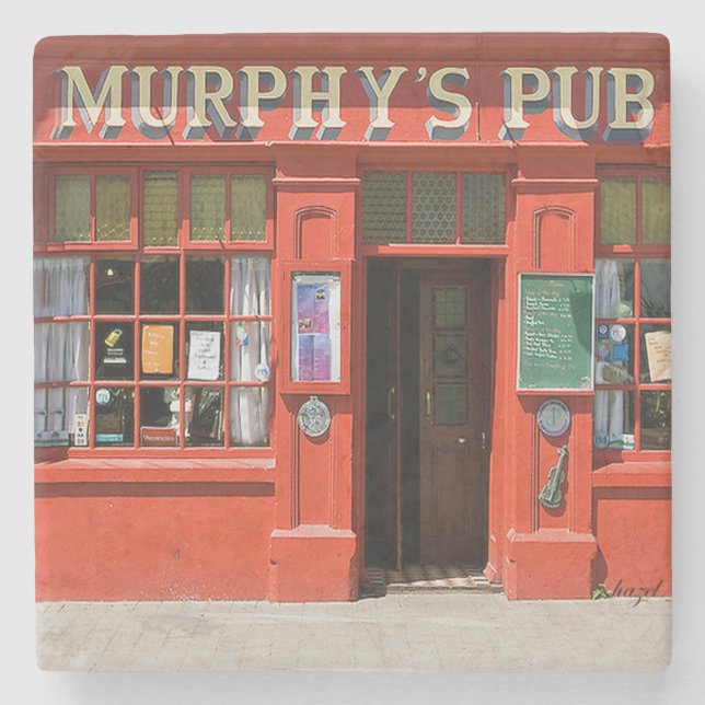 Murphy's Pub, Dingle, Irish Pub Coasters. Stone Coaster (Front)