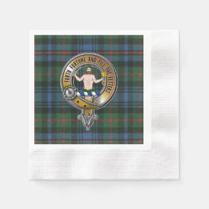 Murray Atholl Tartan & Badge Napkin