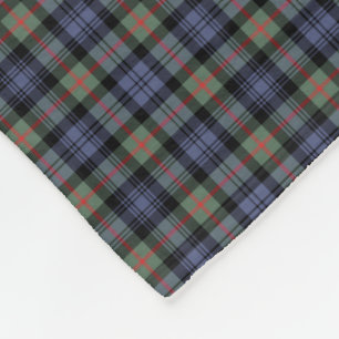 Murray Clan Light Blue and Green Ancient Tartan Fleece Blanket