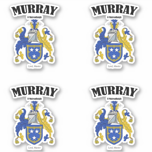 Murray Crest Irish Translation & Meaning (x4) (Front)