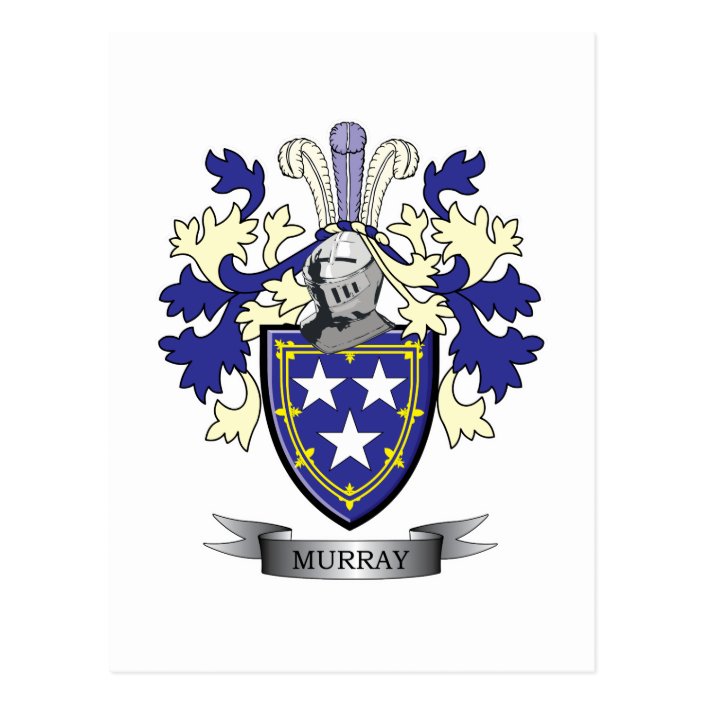 Murray Family Crest Coat of Arms Postcard | Zazzle.ca