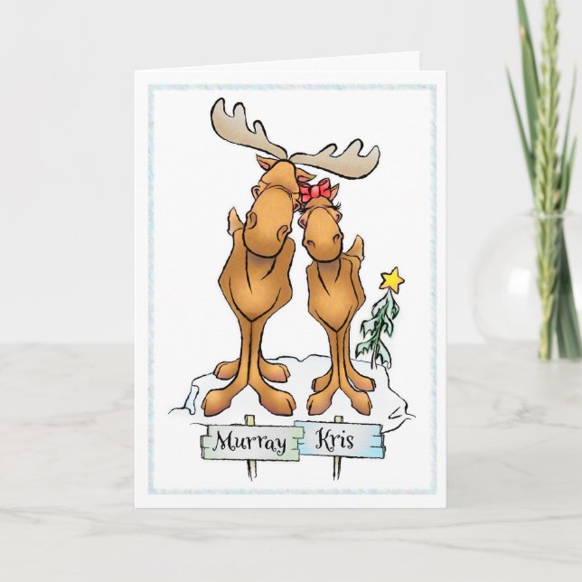 Murray Kris Moose Holiday Humour Card (Front)