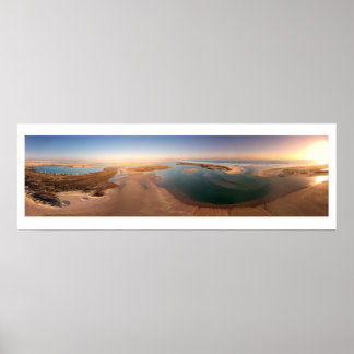 Murray Mouth Aerial Panorama Photograph Poster