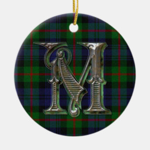 Murray Plaid Monogram ornament