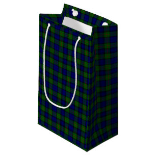 Murray tartan blue green plaid small gift bag