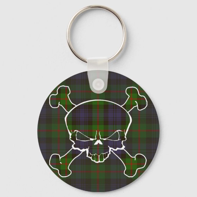 Murray Tartan Skull No Banner Keychain (Front)