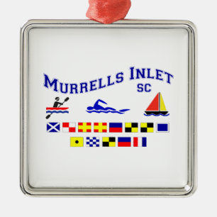 Murrells Inlet SC Signal Flags Metal Ornament