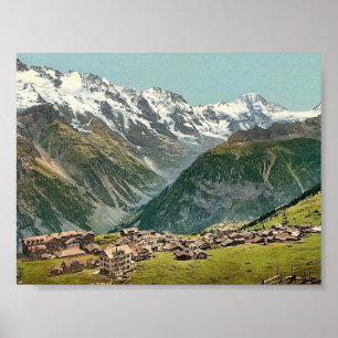 Murren, general view, Bernese Oberland, Switzerlan Poster