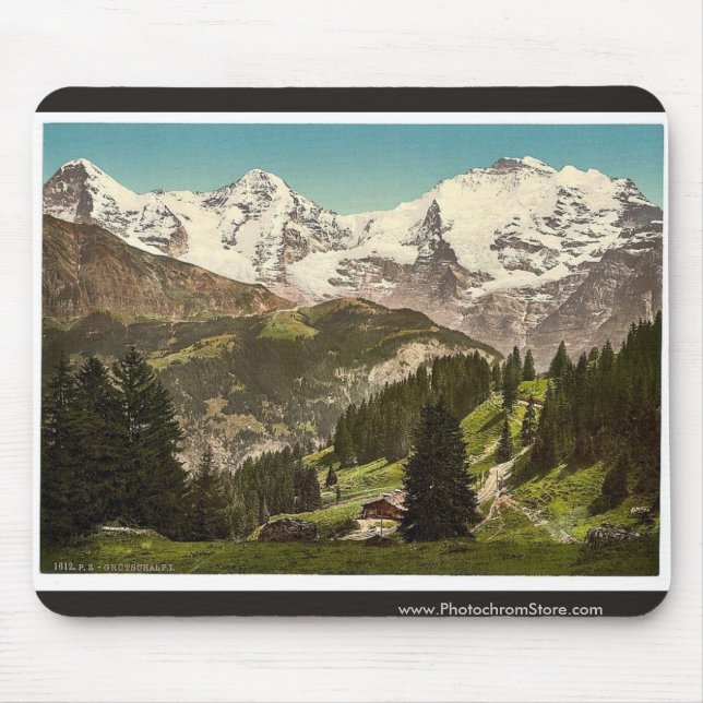 Murren, Grutschalp, I, Eiger, Monch and Jungfrau, Mouse Pad (Front)