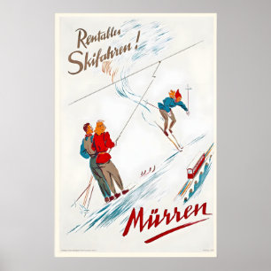 Mürren Muerren Swiss Mountains Alps Switzerland Poster