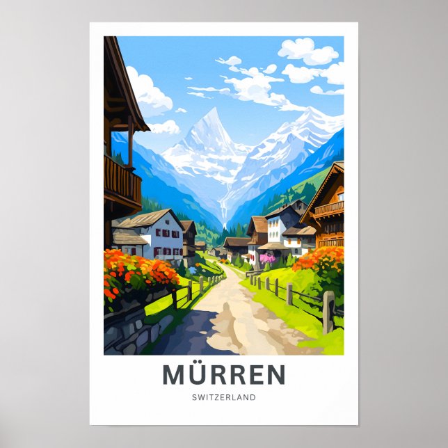 Murren Switzerland Travel Print (Front)