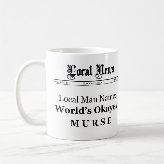 Murse Newspaper Front Mug (Left)