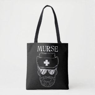 Murse Nurse Man Funny Tshirt gift for Male Nurse M Tote Bag