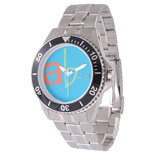 Murugi Accessories Men's Stainless Steel Bracelet Watch (Angled)