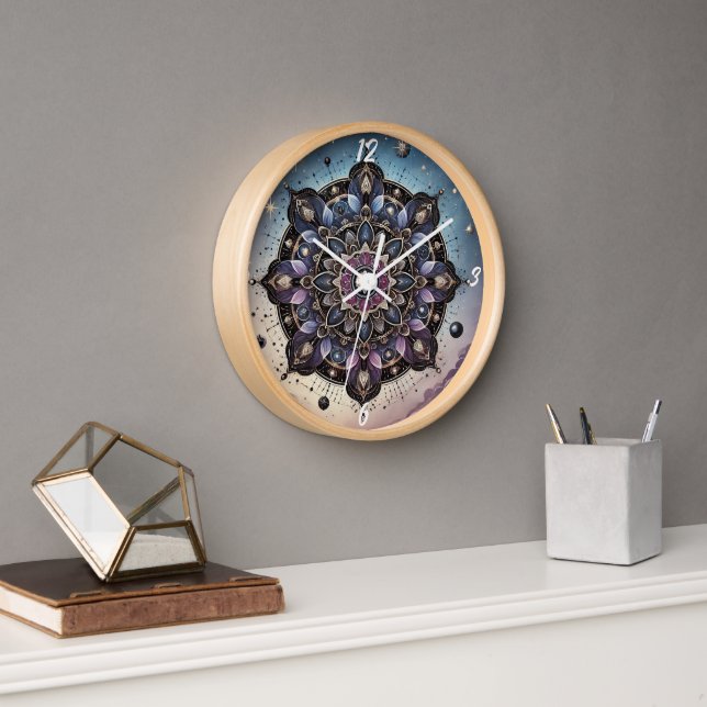 Murugi Accueil & Décor EtherealOrbit Horloge ronde (Bureau)