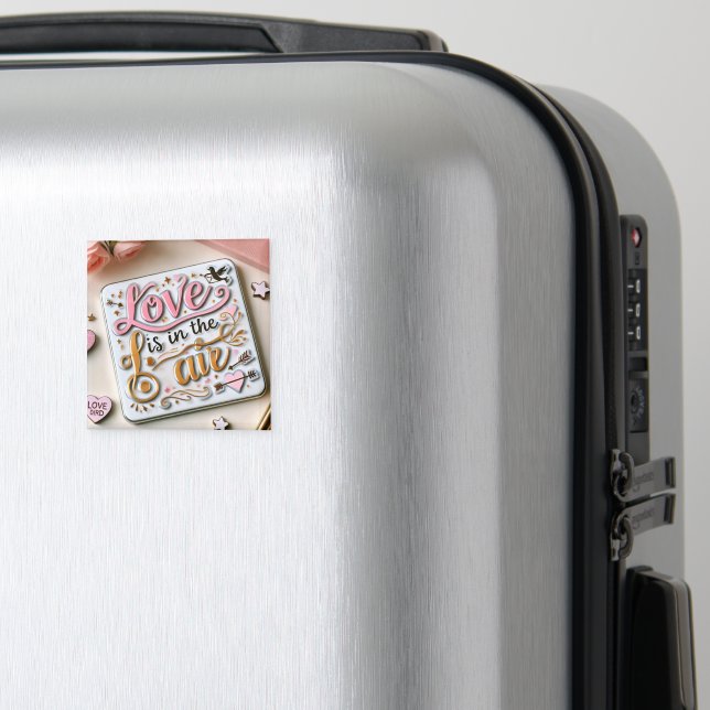 Murugi Home & Decor Romantic-Air Square Magnet  (In Situ (Luggage))